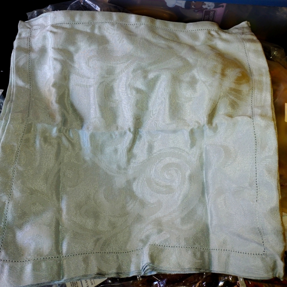 6 PC Chris Madden Damask Napkins Blue Scrolls